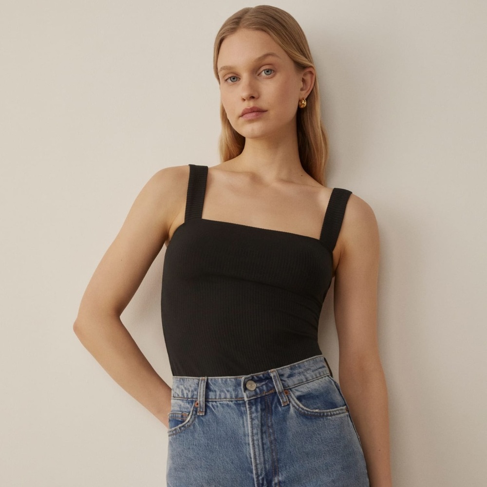Reformation Canyon Knit Tank in Black